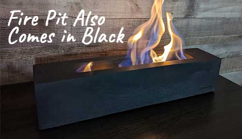 Black Concrete Fire Pit Your Can Put on a Table