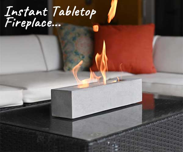 Make Your Own DIY Instant Tabletop Fireplace with the Colsen Concrete Fie Pit