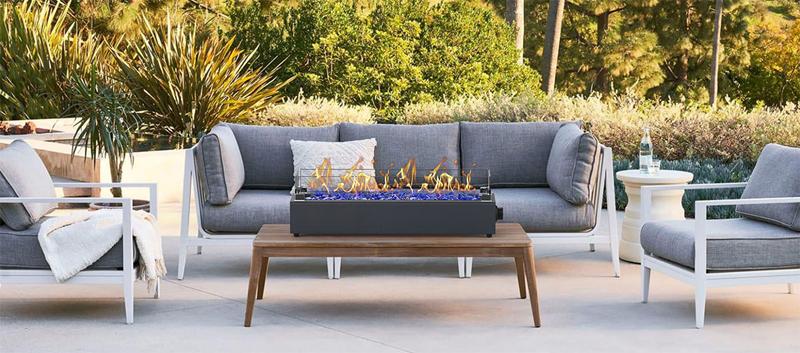 DIY Fire Pit Table in Outdoor Living Room