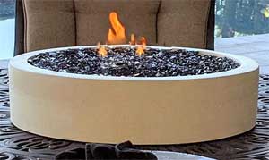Propane Tabletop Fire Pit with Lava Rock