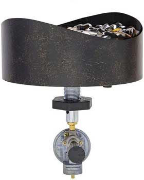 Bronze Umbrella Hole Firebowl with Fire Glass